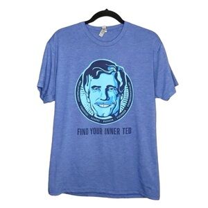 Ted Turner "Find Your Inner Ted" blue graphic tee size Large